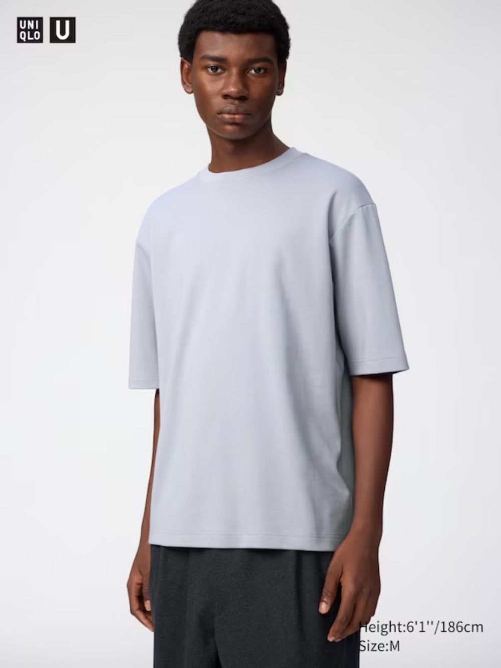 NWT Uniqlo AIRism Cotton Oversized T-Shirt Half-Sleeve, in Lilac Size M